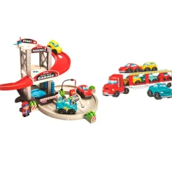 SIMBA Abrik Pack Garaje + Trailer- Vehículos, Trenes Y Parkings