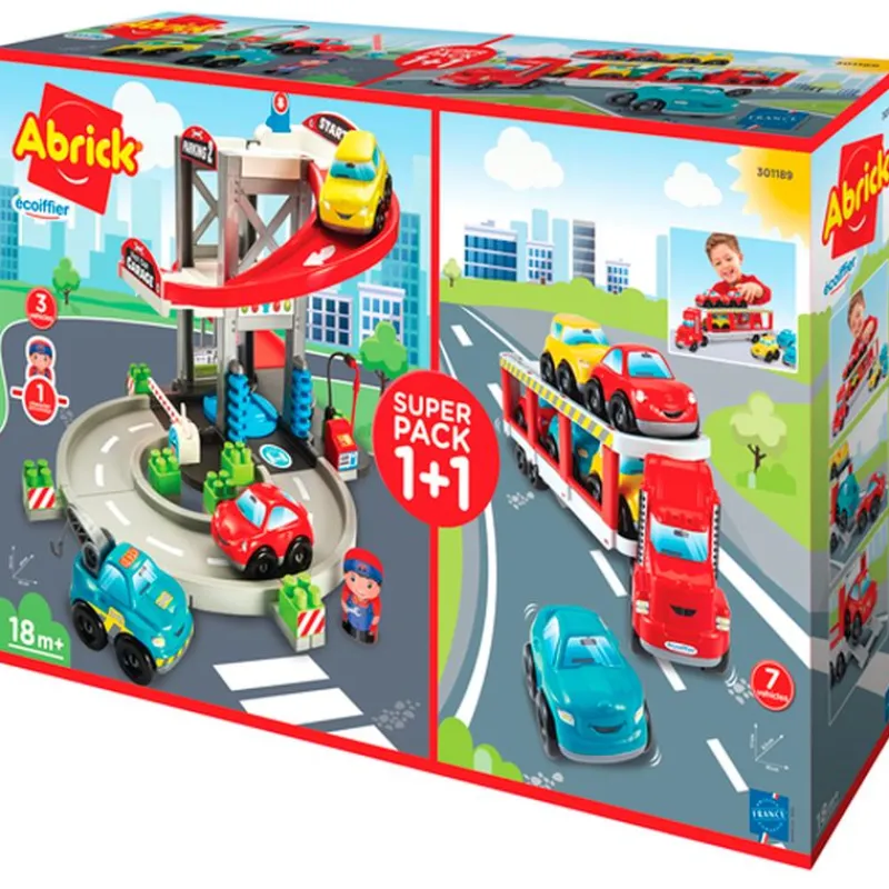 SIMBA Abrik Pack Garaje + Trailer- Vehículos, Trenes Y Parkings