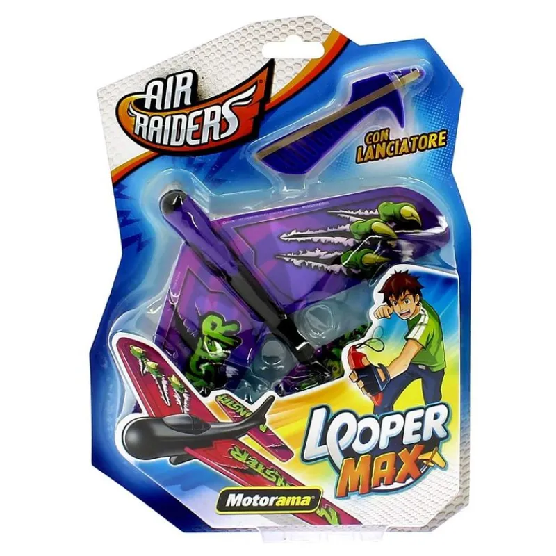 MOTORAMA Air Raiders Looper Max Lila- Helicópteros Y Aviones