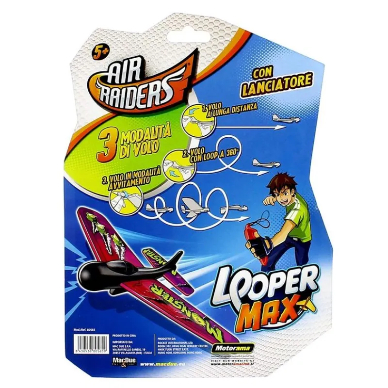 MOTORAMA Air Raiders Looper Max Lila- Helicópteros Y Aviones