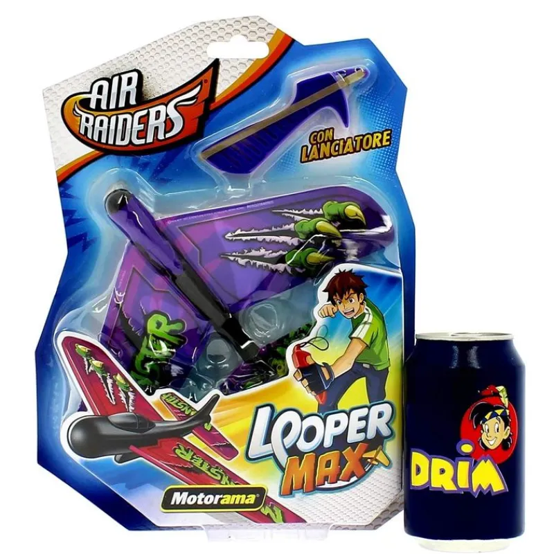 MOTORAMA Air Raiders Looper Max Lila- Helicópteros Y Aviones