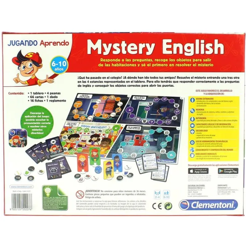 CLEMENTONI Aprende Mistery English- Juegos Y Juguetes Educativos