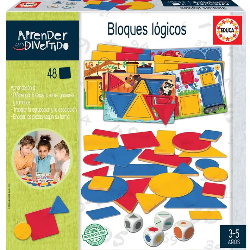 EDUCA Aprender es Divertido Bloques Lógicos- Juegos Y Juguetes Educativos