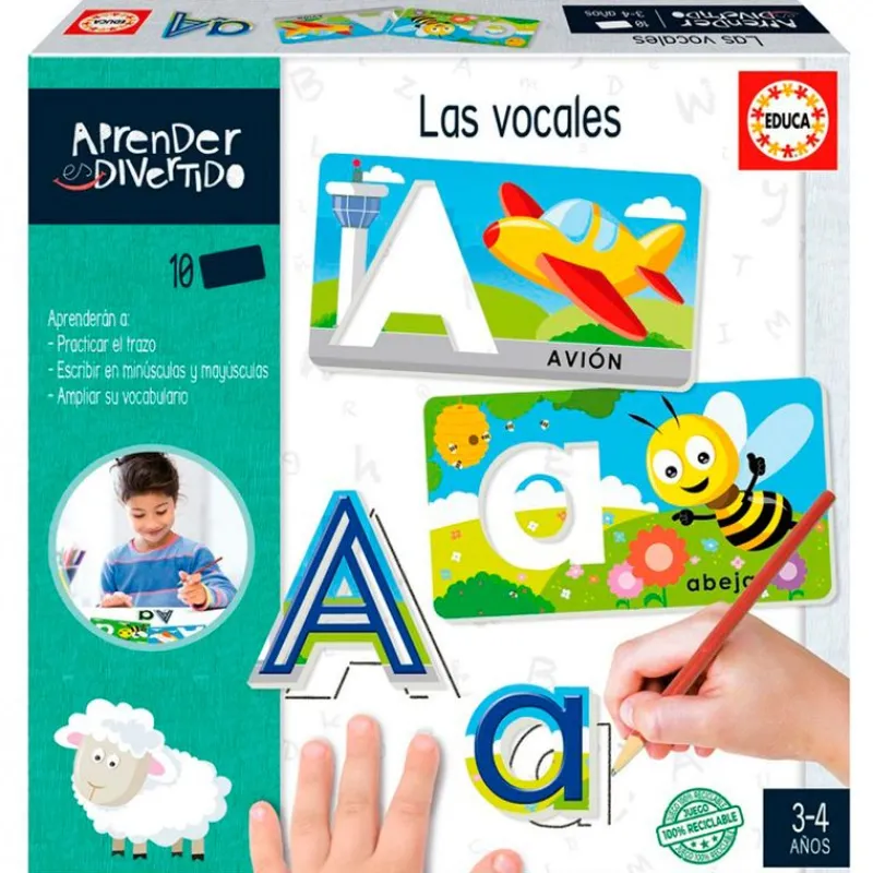 EDUCA Aprender es Divertido las Vocales- Juegos Y Juguetes Educativos