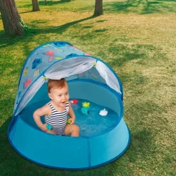 BADABULLE Accesorios Y Complementos De Viaje|Aire Libre|Aquani Zona de Juego 3-en-1 Anti-UV FPS 50+