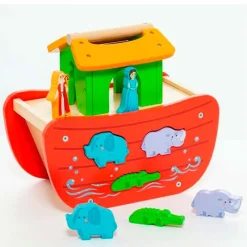 MOLTO Arca Noe Madera 12 figuras animales- Juegos De Madera