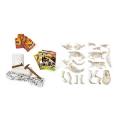 CLEMENTONI Arqueojugando T-Rex y Triceratops- Juegos Y Juguetes Educativos