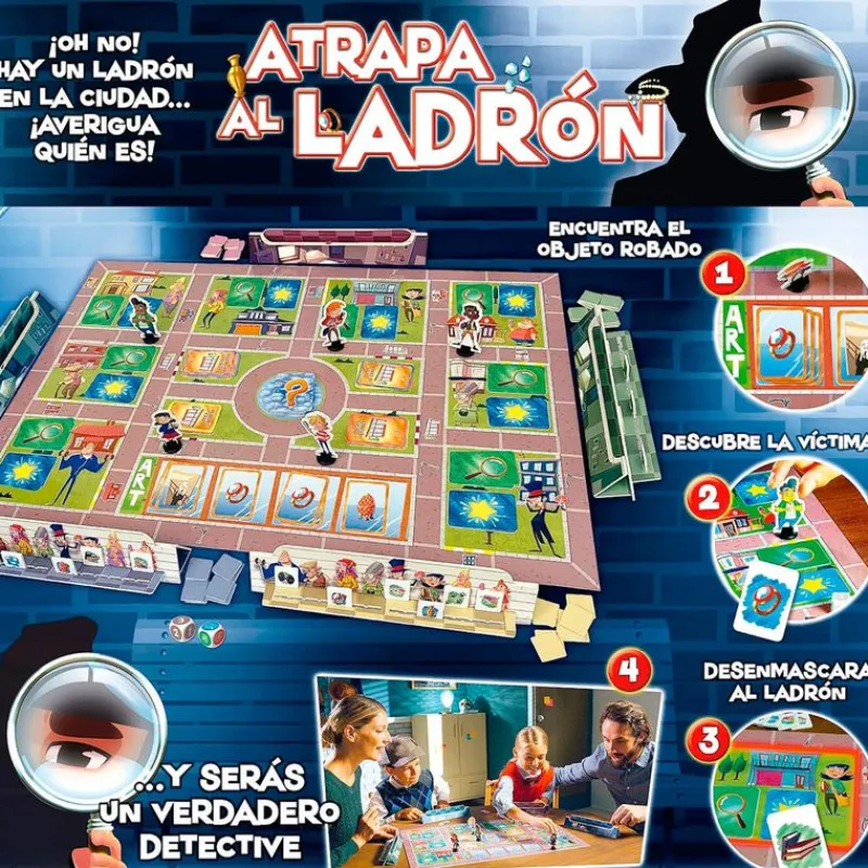 EDUCA Atrapa al Ladrón Juego de Deducción- Puzzles De 100 A 500 Piezas|Juegos De Mesa