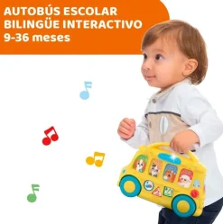 CHICCO Primera Infancia Y Preescolar|Autobús Escolar Electrónico Educativo Bilingüe