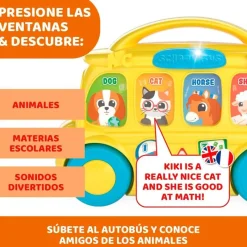 CHICCO Primera Infancia Y Preescolar|Autobús Escolar Electrónico Educativo Bilingüe