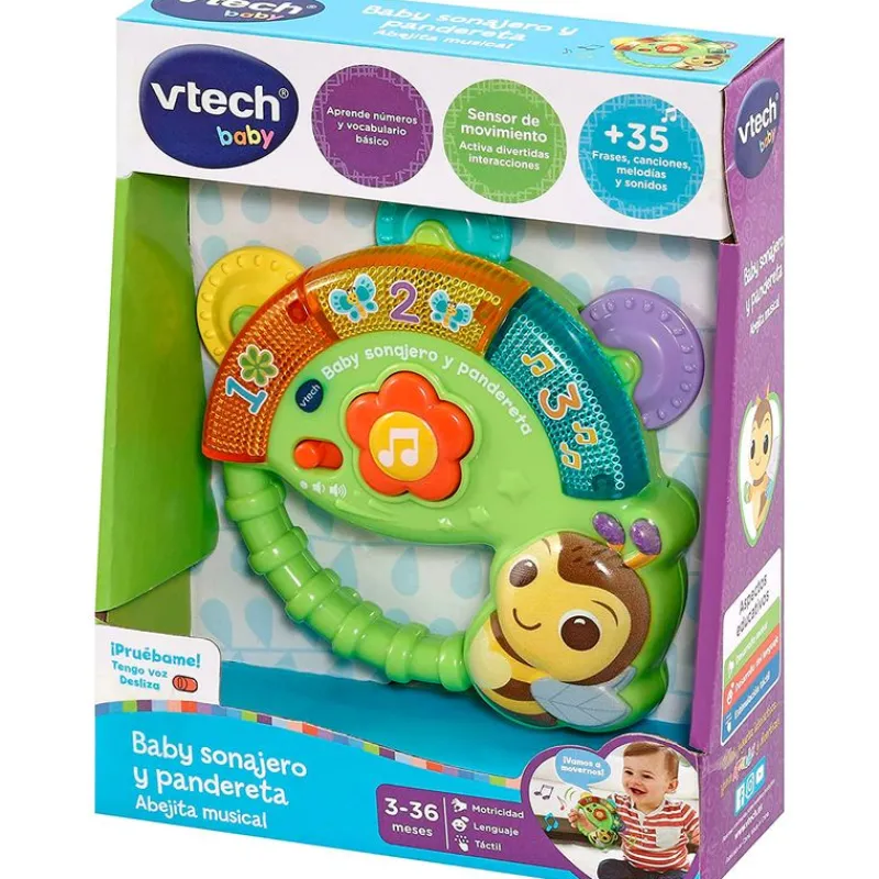 VTECH Primera Infancia Y Preescolar|Baby Sonajero y Pandereta Abejita Musical