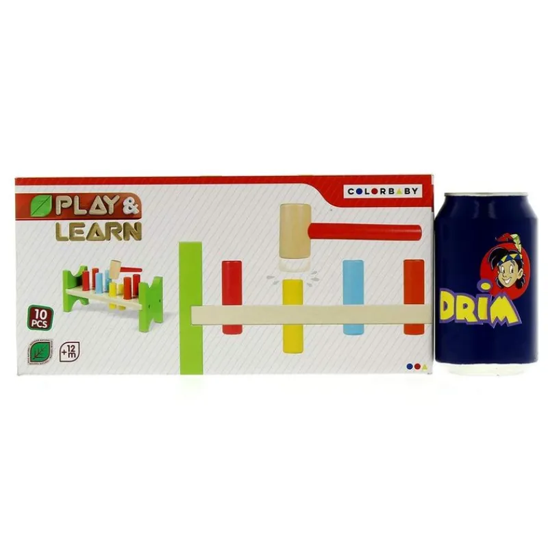DRIM DISCOUNT Juegos De Madera|Primera Infancia Y Preescolar|Banco con Martillo Madera