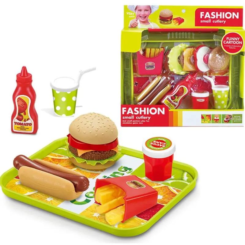 DRIM DISCOUNT Bandeja Comida Rápida Infantil- Juegos Y Juguetes De Imitación