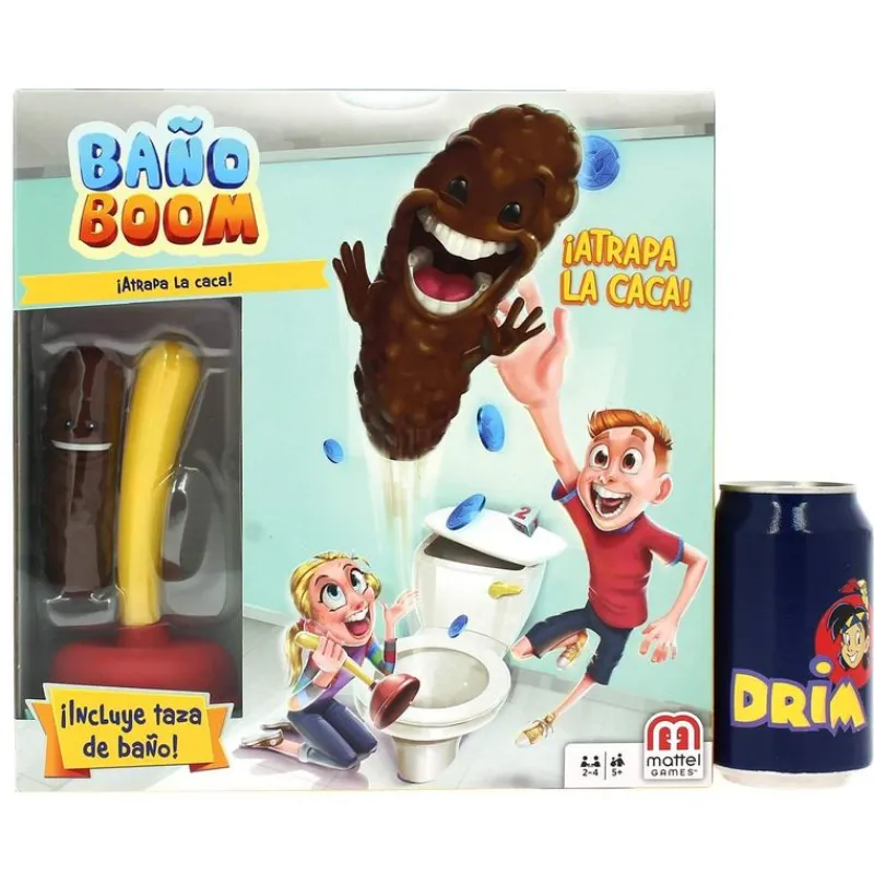 MATTEL Juegos De Mesa|Baño Boom, ¡Atrapa la Caca! -