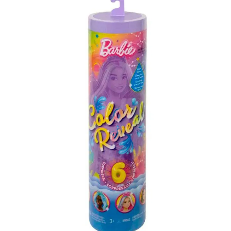 MATTEL Barbie Color Reveal Rainbow Galaxy Sorpresa- Muñecas