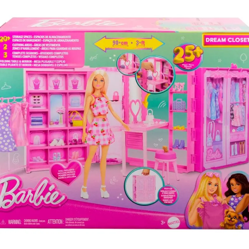 MATTEL Muñecas|Barbie Dream Closet Armario Ensueño con Muñeca