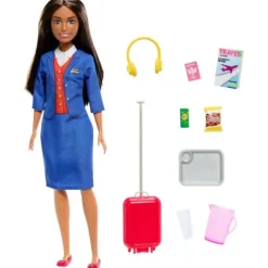 MATTEL Barbie Muñeca Azafata- Muñecas