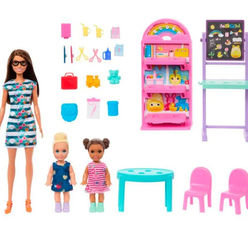 MATTEL Muñecas|Barbie Pack Escuela Infantil