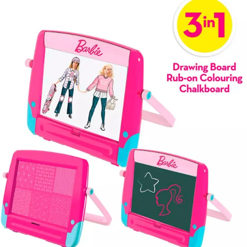 SELECCION DRIM Escolar|Barbie Pizarra 3 en 1