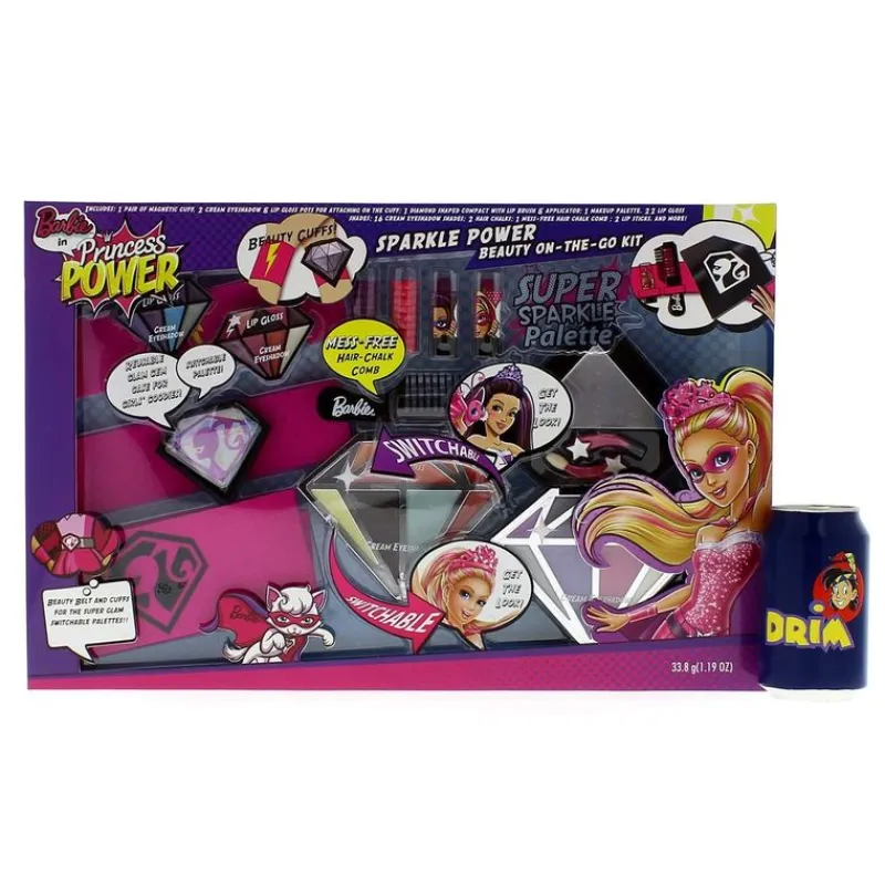 MARKWINS Juegos Y Juguetes De Imitación|Barbie Princess Power Maquillaje Brillante Infantil