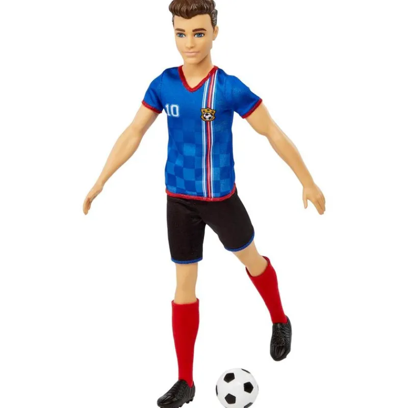 MATTEL Barbie Profesiones Ken Futbolista Camiseta Azul- Muñecas