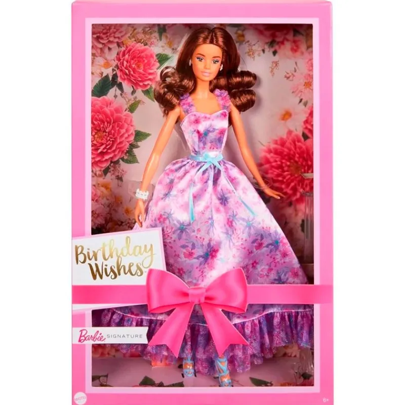 MATTEL Barbie Colección|Muñecas|Barbie Signature Deseos de Cumpleaños Morena