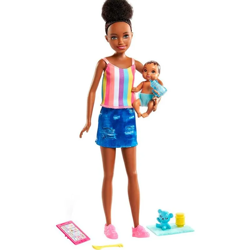 MATTEL Muñecas|Barbie Skipper Caguro con Bebé Muñeca Surtida