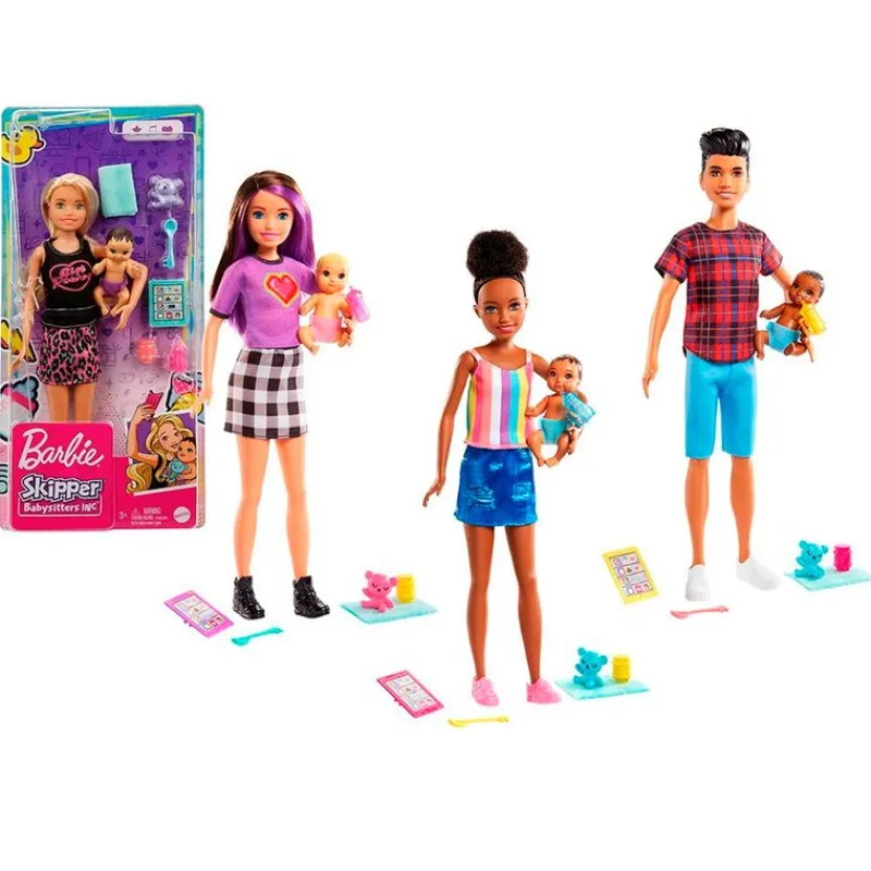 MATTEL Muñecas|Barbie Skipper Caguro con Bebé Muñeca Surtida