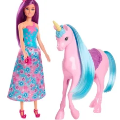 MATTEL Barbie y su Unicornio- Muñecas