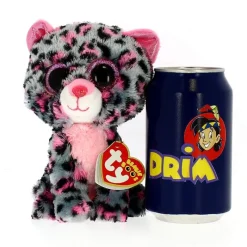 SELECCION DRIM Primera Infancia Y Preescolar|Beanie Boo's Leopardo Gris de Peluche de 15 cm