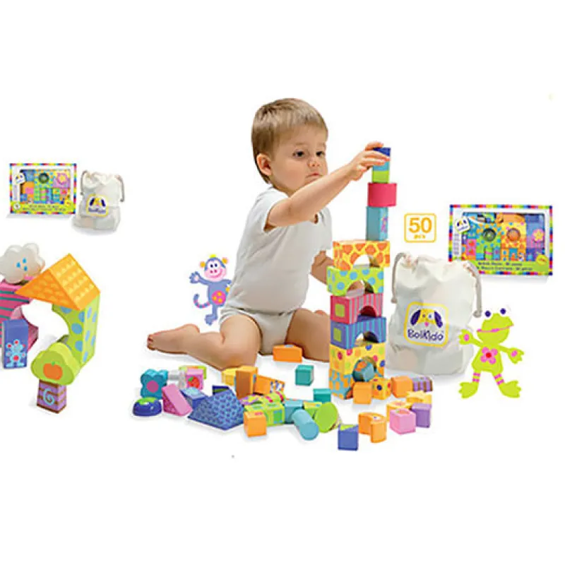 BOIKIDO Juegos De Madera|Bloques de Madera de Construcción 50 Piezas