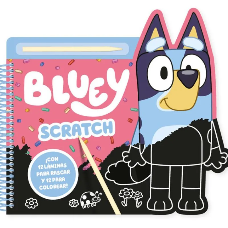 SELECCION DRIM Bluey Libro Scratch- Juegos Y Juguetes Educativos