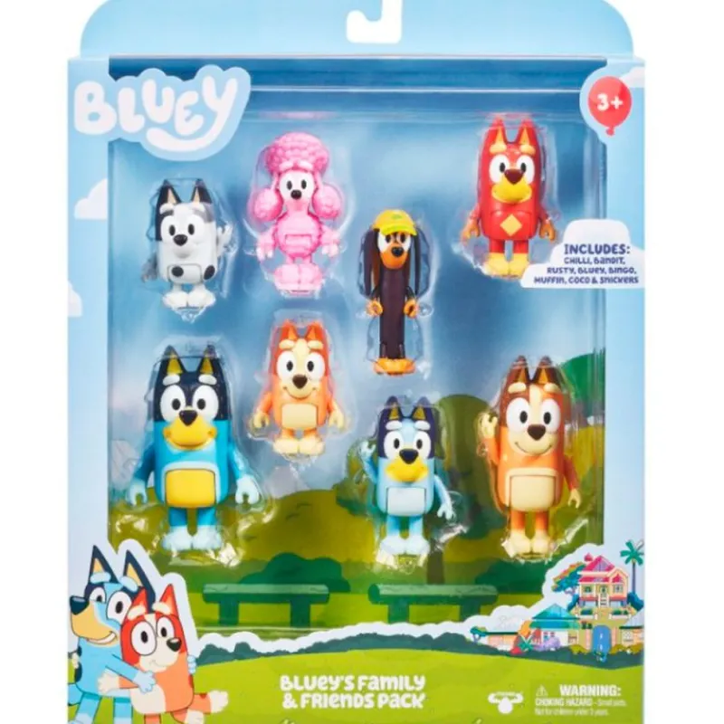 FAMOSA Figuras Y Figuras De Acción|Bluey Pack 8 Figuras Surtido
