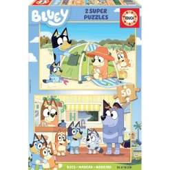 EDUCA Bluey Puzzle Madera 2x50 Piezas- Puzzles Y Construcciones