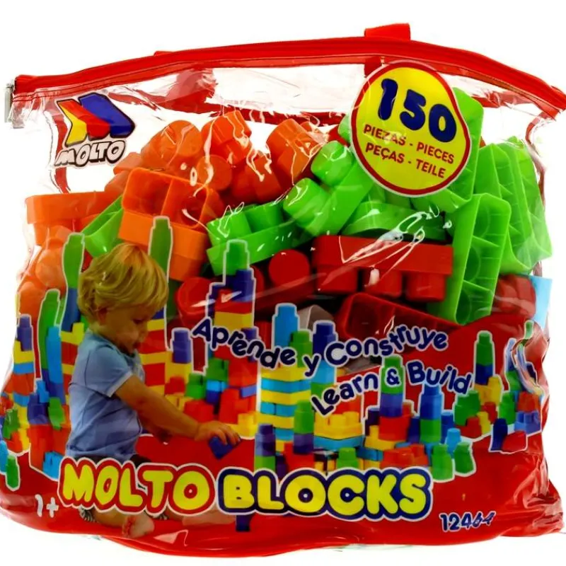MOLTO Bolsa Bloques de 150 Piezas- Puzzles Y Construcciones|Primera Infancia Y Preescolar