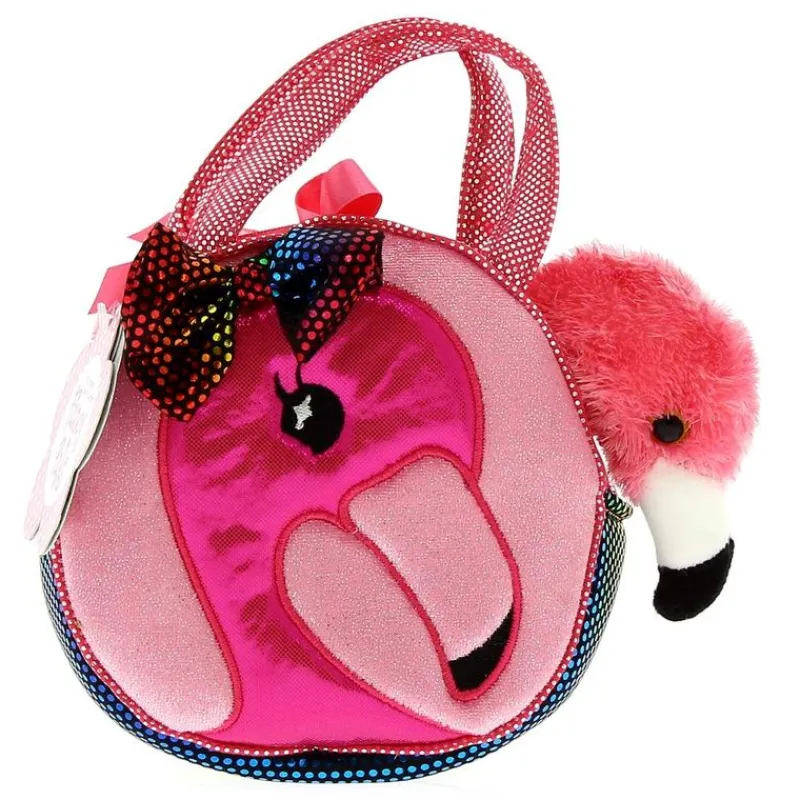 SELECCION DRIM Bolso Flamingo con Peluche de 21cm- Ropa Y Complementos