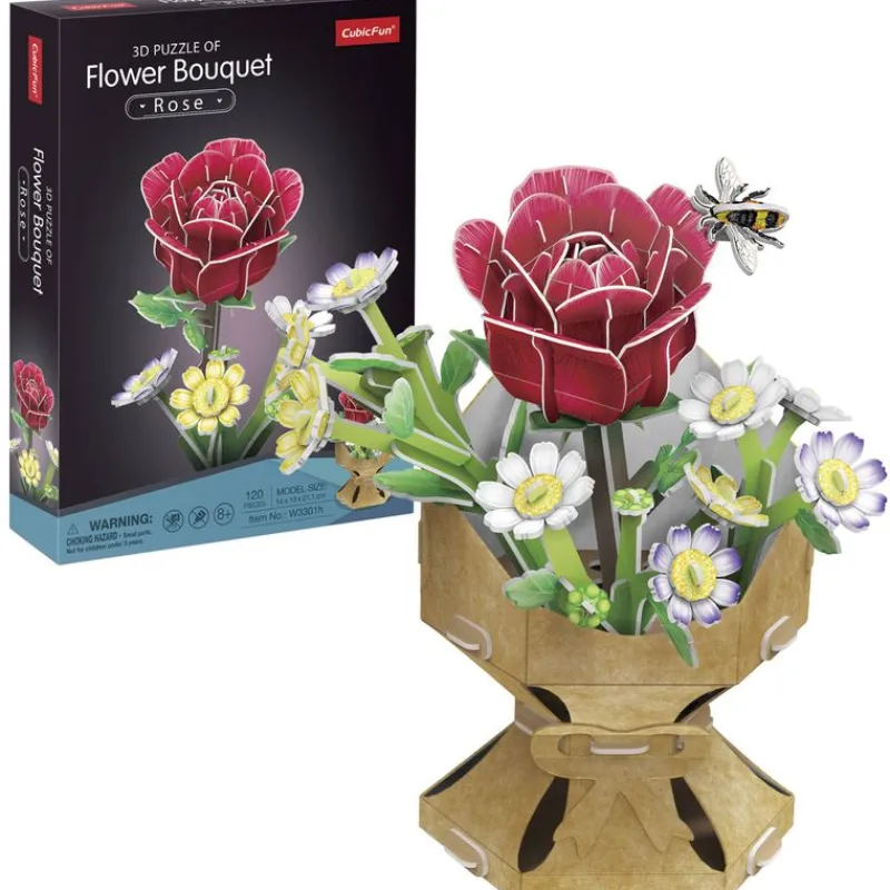 SELECCION DRIM Juegos De Construcción|Puzzles Y Construcciones|Bouquet Construcción 3D Flores Clavel