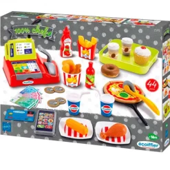 SIMBA Juegos Y Juguetes De Imitación|Caja Registradora Infantil Fast Food