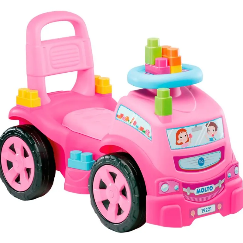 MOLTO Primera Infancia Y Preescolar|Camión Correpasillos 3 en 1 Rosa