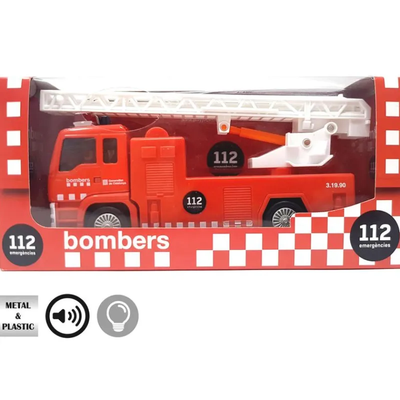 KIDDUS Vehículos, Trenes Y Parkings|Camión de Bomberos con sonido y luz a escala 1:24