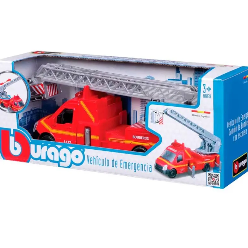 BURAGO Camión de Bomberos Escala 1:43- Coches Escala 1:32 Y 1:43|Vehículos, Trenes Y Parkings