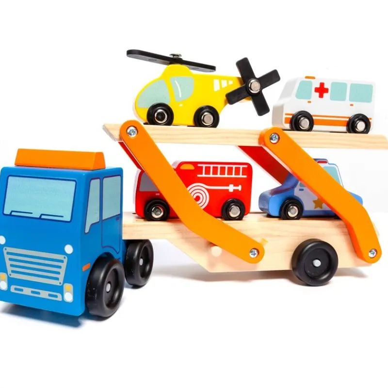 MOLTO Vehículos, Trenes Y Parkings|Primera Infancia Y Preescolar|Camión de Emergencia con Vehículos