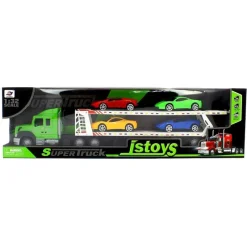 DRIM DISCOUNT Camión de Transporte Verde con Coches- Vehículos, Trenes Y Parkings