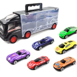 DRIM DISCOUNT Camión Transporte con 6 Coches- Vehículos, Trenes Y Parkings