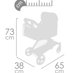 DECUEVAS Carro de Muñecas 3 en 1 Plegable Cytix- Juegos Y Juguetes De Imitación