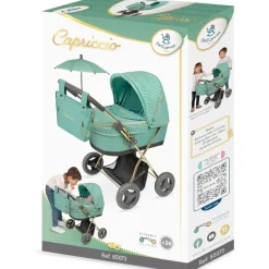 DECUEVAS Muñecas|Juegos Y Juguetes De Imitación|Carro de Muñecas Capriccio con Sombrilla