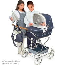 DECUEVAS Carro de Muñecas Reborn Plegable con Sombrilla- Juegos Y Juguetes De Imitación