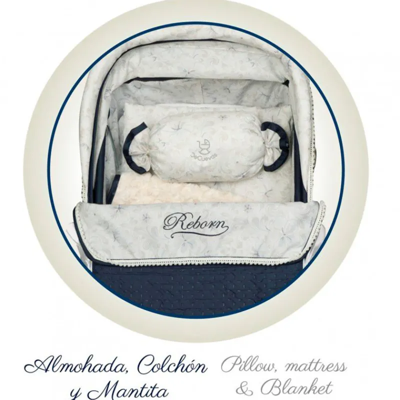 DECUEVAS Carro de Muñecas Reborn Plegable con Sombrilla- Juegos Y Juguetes De Imitación