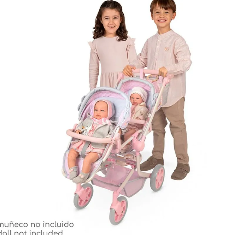 DECUEVAS Carro de Muñecas Sophie Silla Gemelar Plegable- Juegos Y Juguetes De Imitación|Muñecas