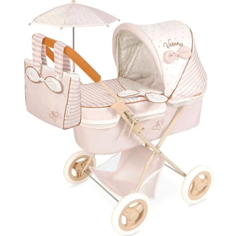 DECUEVAS Carro de Muñecas Verona Plegable con Sombrilla- Juegos Y Juguetes De Imitación|Muñecas